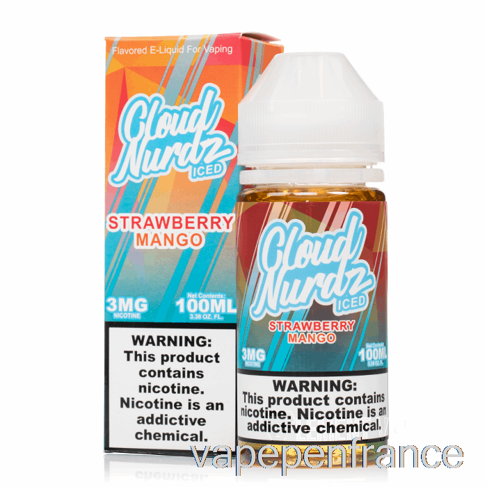 Mangue Fraise Glacée - Cloud Nurdz - Stylo Vape 100 Ml 3 Mg